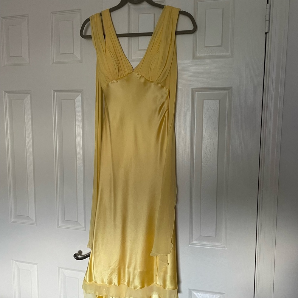 Silky Golden Yellow Cache Dress